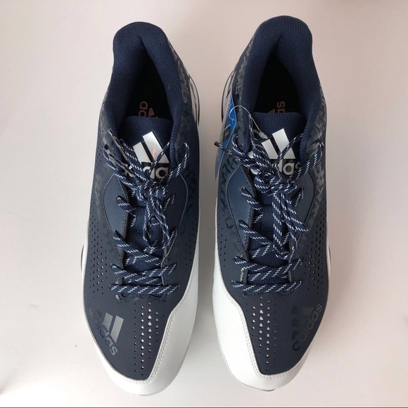 Adidas Power Alley 4 Black Baseball Cleats - Picture 2 of 8